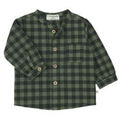 1+ In The FamilyKids 1+ In The Family Baby And Child Henry Shirt - Alpine Green Checks