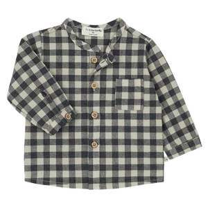 1+ In The FamilyKids 1+ In The Family Baby And Child Henry Shirt - Taupe Checks - Image 3