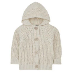 1+ In The FamilyKids 1+ In The Family Baby And Child Ross Hooded Jacket - Ecru Cream