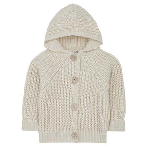 1+ In The FamilyKids 1+ In The Family Baby And Child Ross Hooded Jacket - Ecru Cream