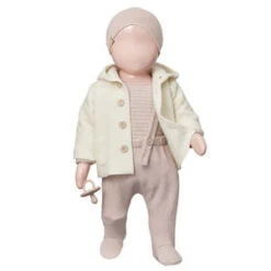 1+ In The FamilyKids 1+ In The Family Baby Ayala Hooded Jacket - Ecru Cream