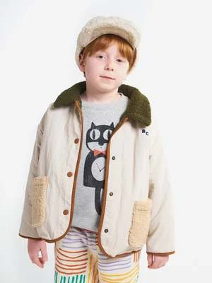 Bobo ChosesKids Bobo Choses Sheepskin Cap - Beige - Image 5