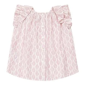 Bontonkids Bonton Baby Anna Leaf Print Blouse - Pink - Image 2