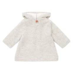 BontonKids Bonton Mamouth Burnous Sweater With Fur Lining - Beige Brown