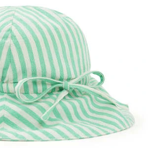 BontonKids Bonton Tsar Hat - Green Stripes - Image 2
