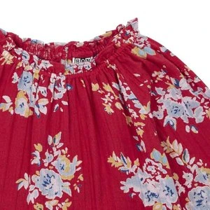 BontonKids Bonton Child Carla Blouse - Red Floral Print - Image 3