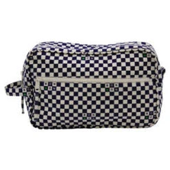 BontonKids Bonton Pouch - Checkerboard Navy Blue Canvas