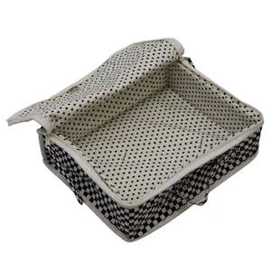 BontonKids Bonton Suitcase Bag - Checkerboard Navy Blue Canvas - Image 3