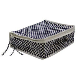 BontonKids Bonton Suitcase Bag - Checkerboard Navy Blue Canvas