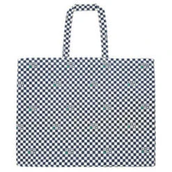 BontonKids Bonton Tote Bag - Checkerboard Navy Blue