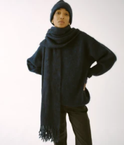 SAYAKA DAVISBrushed Mohair Scarf - Indigo