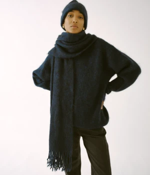 SAYAKA DAVISBrushed Mohair Scarf - Indigo
