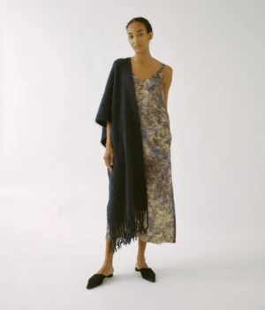 SAYAKA DAVISBrushed Mohair Scarf - Indigo - Image 3