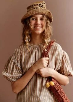 CaramelKids Caramel CHICORY TEEN BLOUSE - BEIGE STRIPE