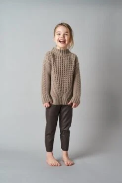 Belle EnfantKIDS Belle Enfant Cable Knit Sweater - Hazelnut