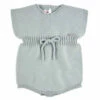 CondorKids Condor Baby Garter Stitch Romper - Sea Mist Green