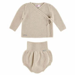 CondorKids Condor Baby Sand Stitch Two Piece Set - Linen Beige