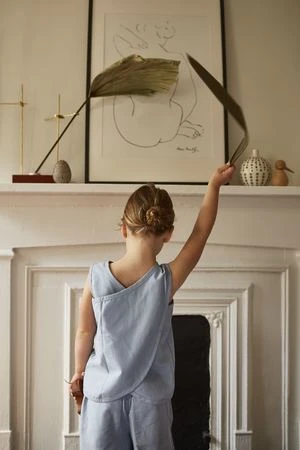 BacabucheKIDS Bacabuche Cross Back Tank - Light Denim