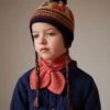 OeufKids Oeuf Fair Isle Ear Flap Hat - Indigo/Squirrel