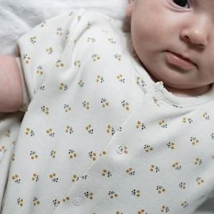 Poudre OrganicKids Poudre Organic Fenouil Baby Romper - Honey Print - Image 4