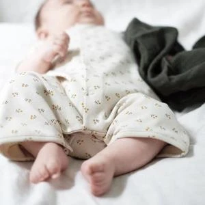 Poudre OrganicKids Poudre Organic Fenouil Baby Romper - Honey Print - Image 5