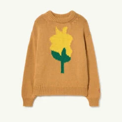 The Animals ObservatoryKids The Animals Observatory Flower Bull Sweater - Beige
