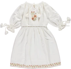 LiiluKids Liilu Folk Dress - Flam/Milk