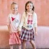 Pink ChickenKids Pink Chicken Girls Maude Sweater - Cream Bows