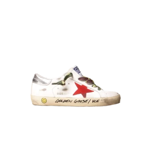 Golden GooseKids Golden Goose Super-Star Leather Upper Nabuk Star Laminated Heel Signature Foxing