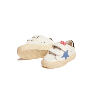 Golden GooseKids Golden Goose May School Leather Stripes Star White Blue Kids GYF00198F0028040966 - Multi - Image 2