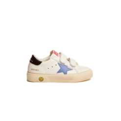 Golden GooseKids Golden Goose May School Leather Stripes Star White Blue Kids GYF00198F0028040966 - Multi