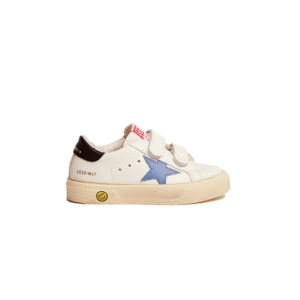 Golden GooseKids Golden Goose May School Leather Stripes Star White Blue Kids GYF00198F0028040966 - Multi