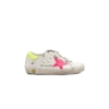 Golden GooseKids Golden Goose Old School Leather Upper Stripes Star And Heel - White/Pink/Yellow