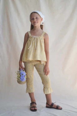 House Of PalomaKids House Of Paloma Edith Top - Lemon Vichy