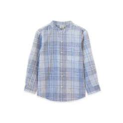 Beet WorldJames Shirt -slub Check - Blue