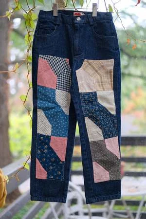 CarleenKIDS Carleen Patchwork Jeans - Square Dance