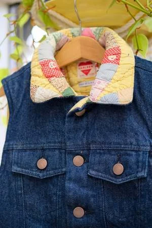 Clare V.KIDS Clare V. Quilt-lined Classic Vest - Sunny Side - Image 2