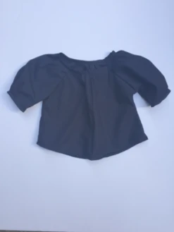 Devon's DrawerKids Devon's Drawer Puffed Sleeve Peasant Blouse - Navy