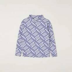 Main StoryKids Main Story Turtleneck Top - Dapple Grey Geo