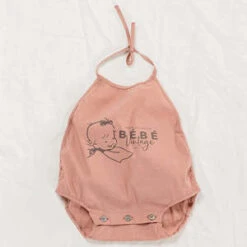 Album Di FamigliaKids Album Di Famiglia Baby Beba Tinta Unita Romper - Pink