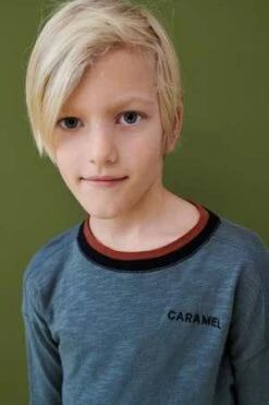 CaramelVIBERNUM T-SHIRT - AEGEAN BLUE