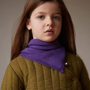 OeufKids Oeuf NYC Child Quilted Jacket - Moss Green/Raisin Purple - Image 3