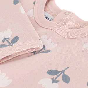 Petit BateauKids Petit Bateau Baby Sweatshirt Saline Pink With Flower Print - Multi - Image 6