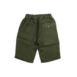 Arch & Linekids Unisex Arch & Line Linen Short - Olive Green