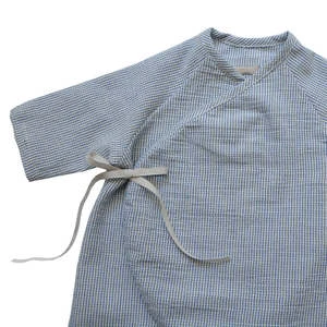 MakiéKids Maki Baby Penn Hadagi Romper - Blue Checks - Image 2