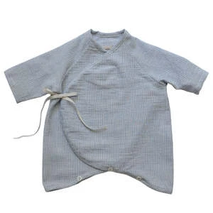 MakiéKids Maki Baby Penn Hadagi Romper - Blue Checks