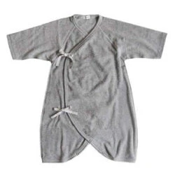 MakiéKids Maki Baby Rounded Terry Hadagi Romper - Grey