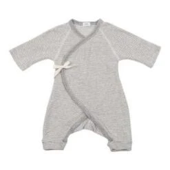 MakiéKids Maki Baby Terry Hadagi Romper - Grey Stripes