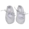 MakiéKids Makie Remi Newborn Shoes - White/Grey Pinstripes