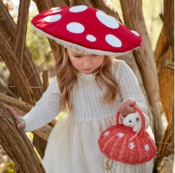 Meri-Meri Meri MeriKids Meri Meri Mushroom Hat - Red Velvet/White